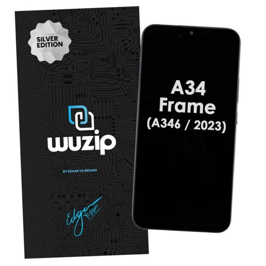 MODULO SAMSUNG A34 A346 5G C/MARCO - WUZIP SILVER (CALIDAD INCELL)
